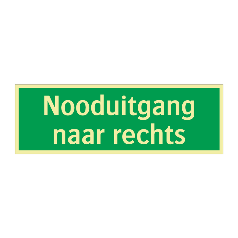 Nooduitgang naar rechts