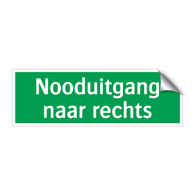 Nooduitgang naar rechts