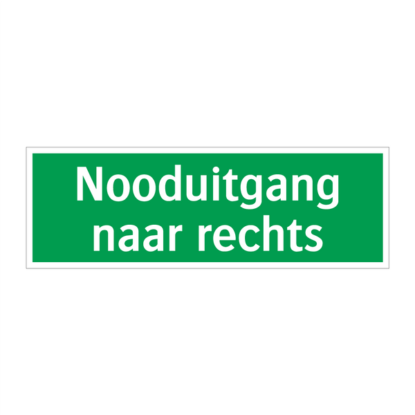 Nooduitgang naar rechts