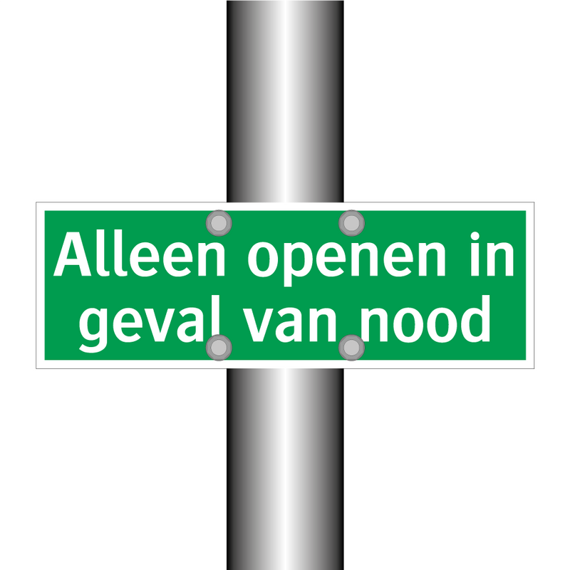 Alleen openen in geval van nood