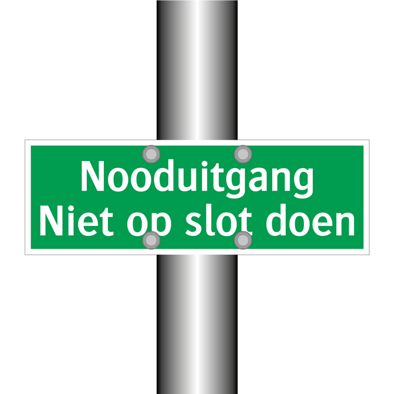 Nooduitgang Niet op slot doen & Nooduitgang Niet op slot doen & Nooduitgang Niet op slot doen