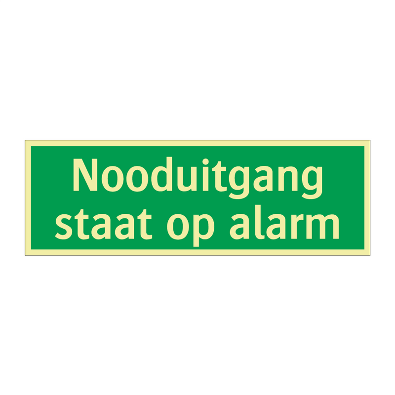 Nooduitgang staat op alarm