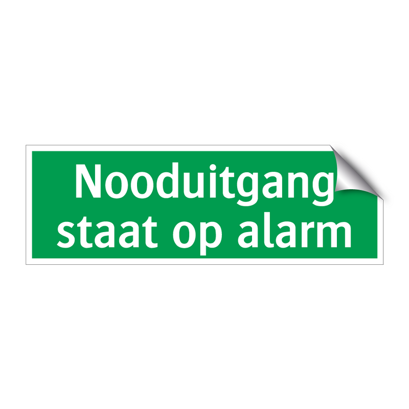 Nooduitgang staat op alarm