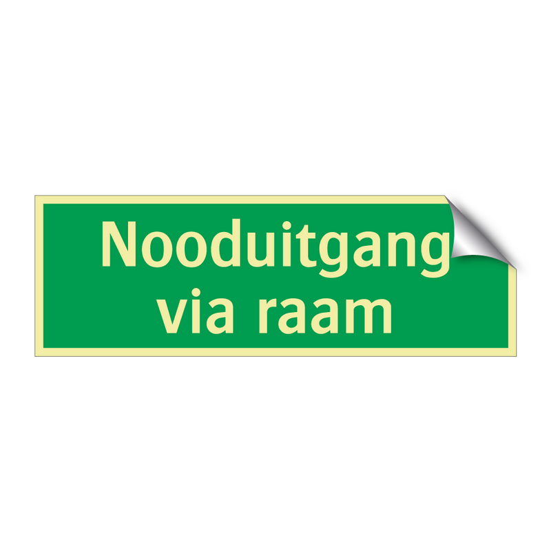 Nooduitgang via raam