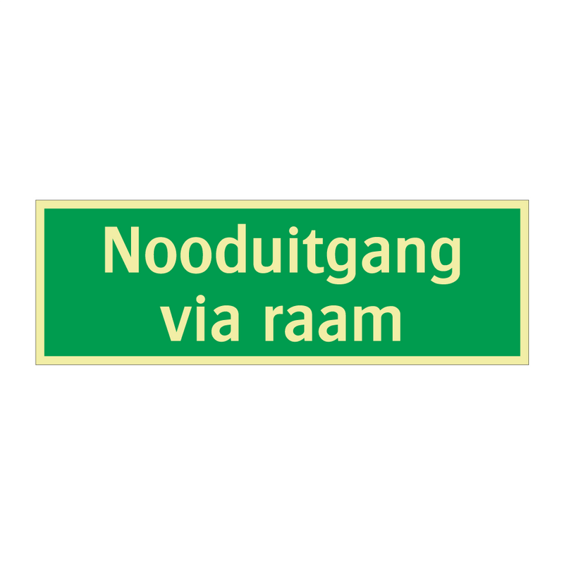 Nooduitgang via raam