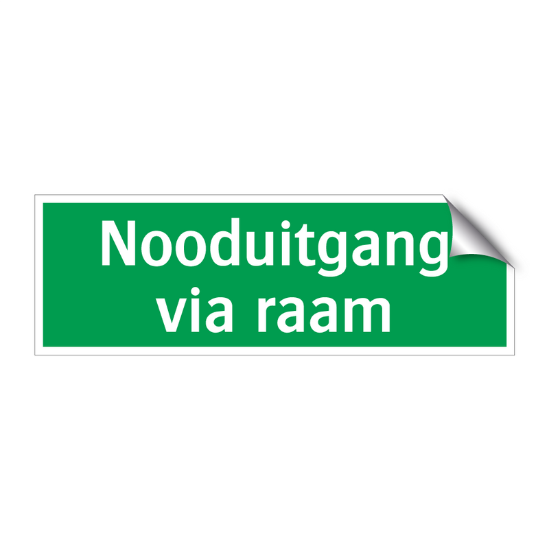 Nooduitgang via raam