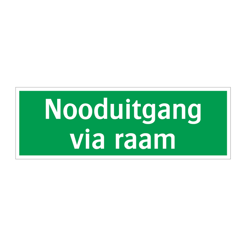 Nooduitgang via raam