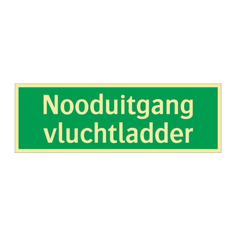 Nooduitgang vluchtladder