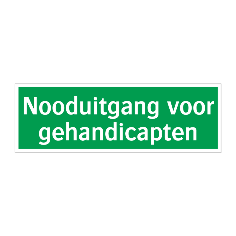 Nooduitgang voor gehandicapten