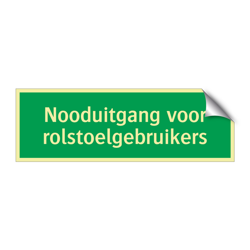 Nooduitgang voor rolstoelgebruikers