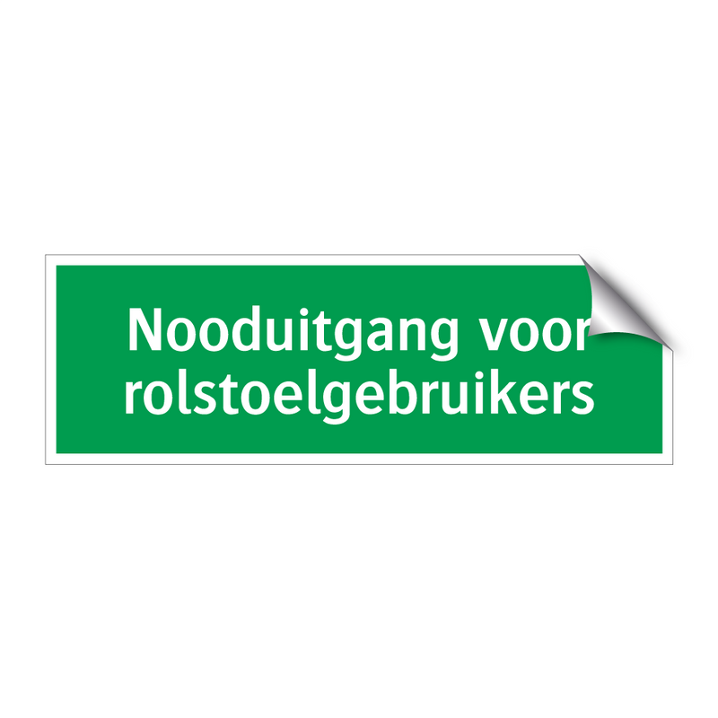 Nooduitgang voor rolstoelgebruikers