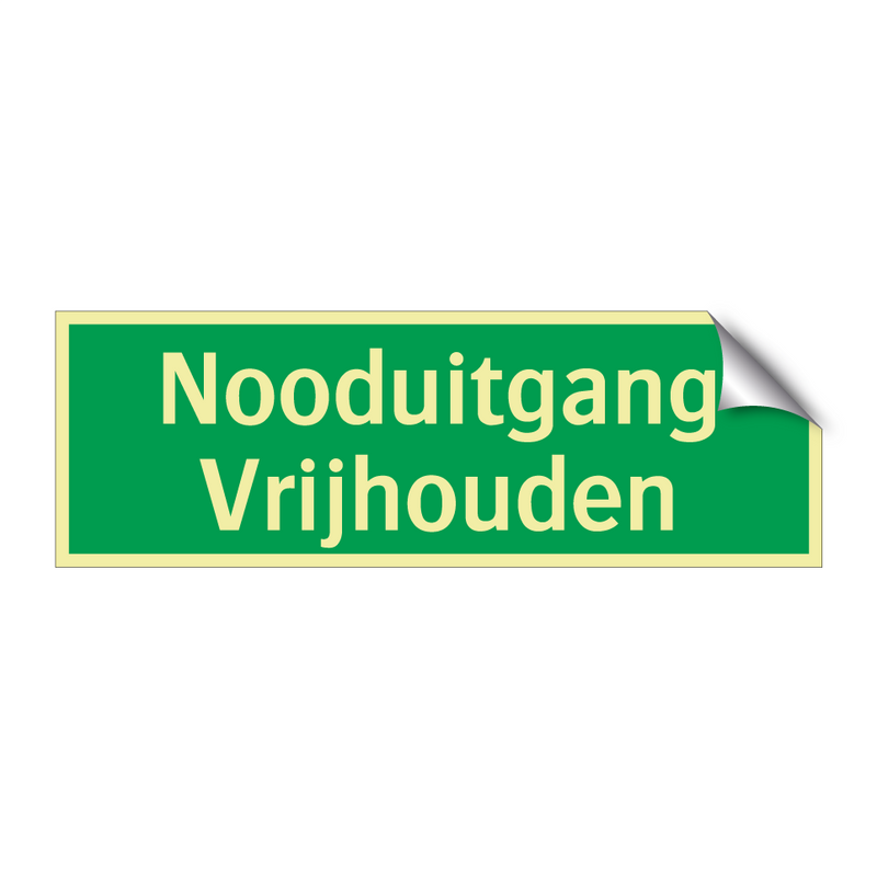 Nooduitgang Vrijhouden