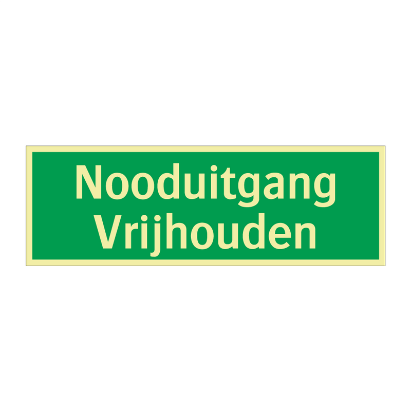 Nooduitgang Vrijhouden