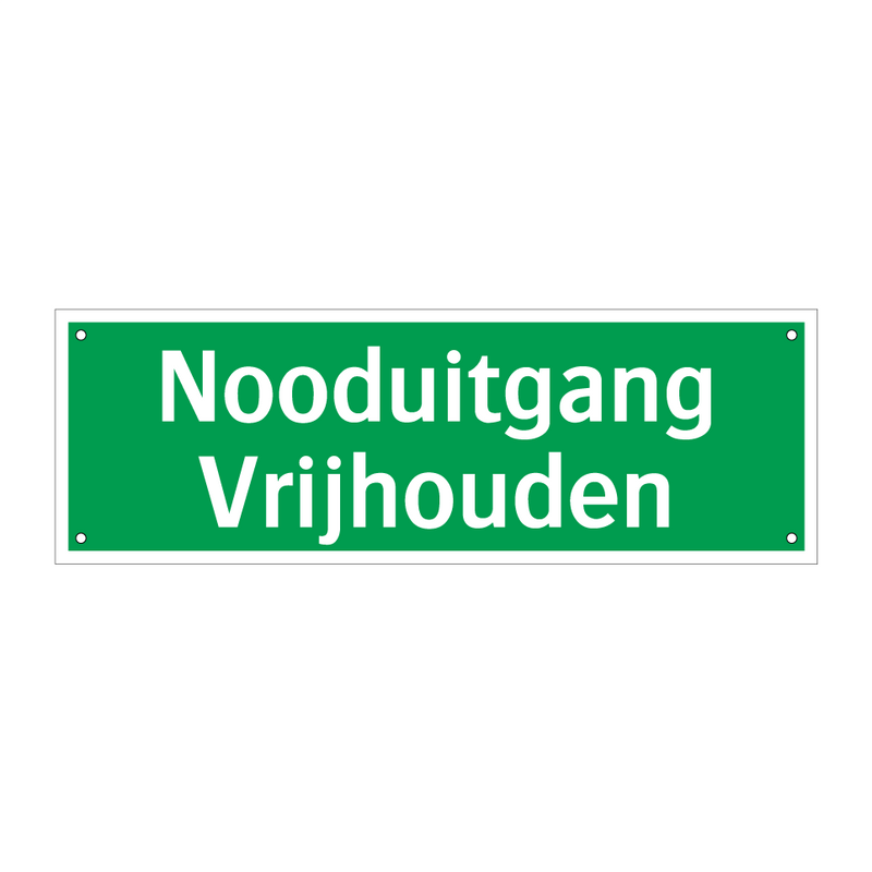 Nooduitgang Vrijhouden