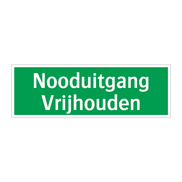 Nooduitgang Vrijhouden