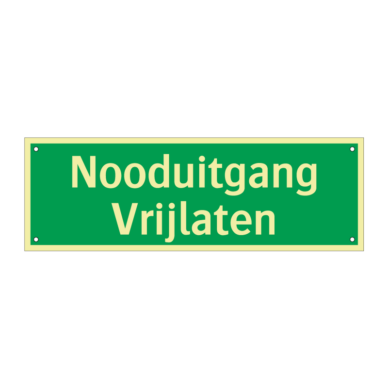 Nooduitgang Vrijlaten