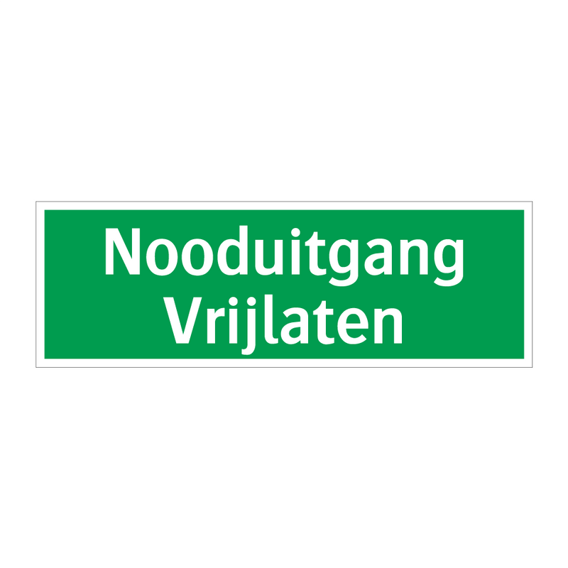 Nooduitgang Vrijlaten