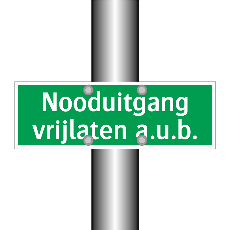 Nooduitgang vrijlaten a.u.b.