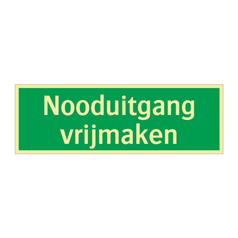 Nooduitgang vrijmaken