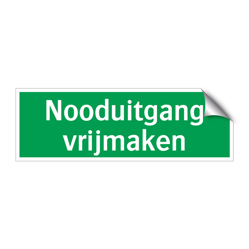 Nooduitgang vrijmaken