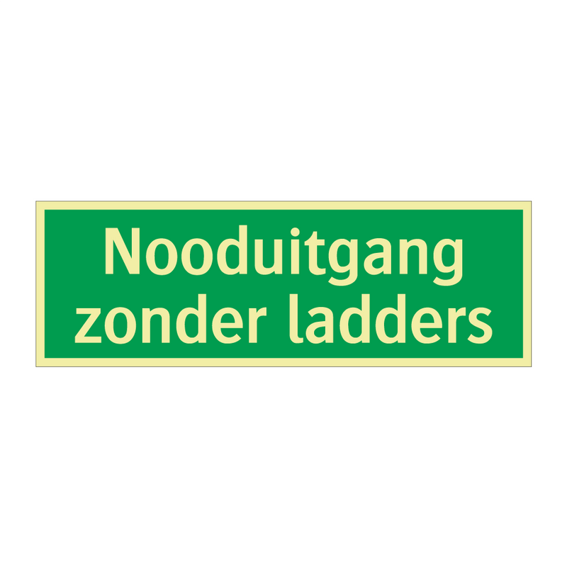 Nooduitgang zonder ladders