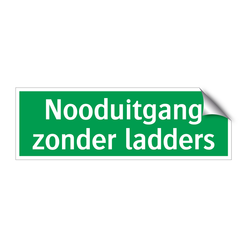 Nooduitgang zonder ladders