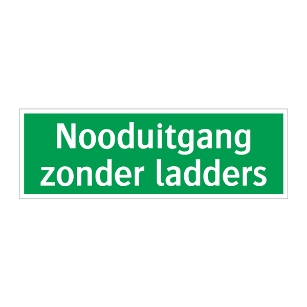 Nooduitgang zonder ladders