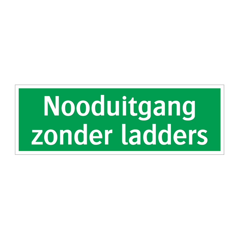 Nooduitgang zonder ladders