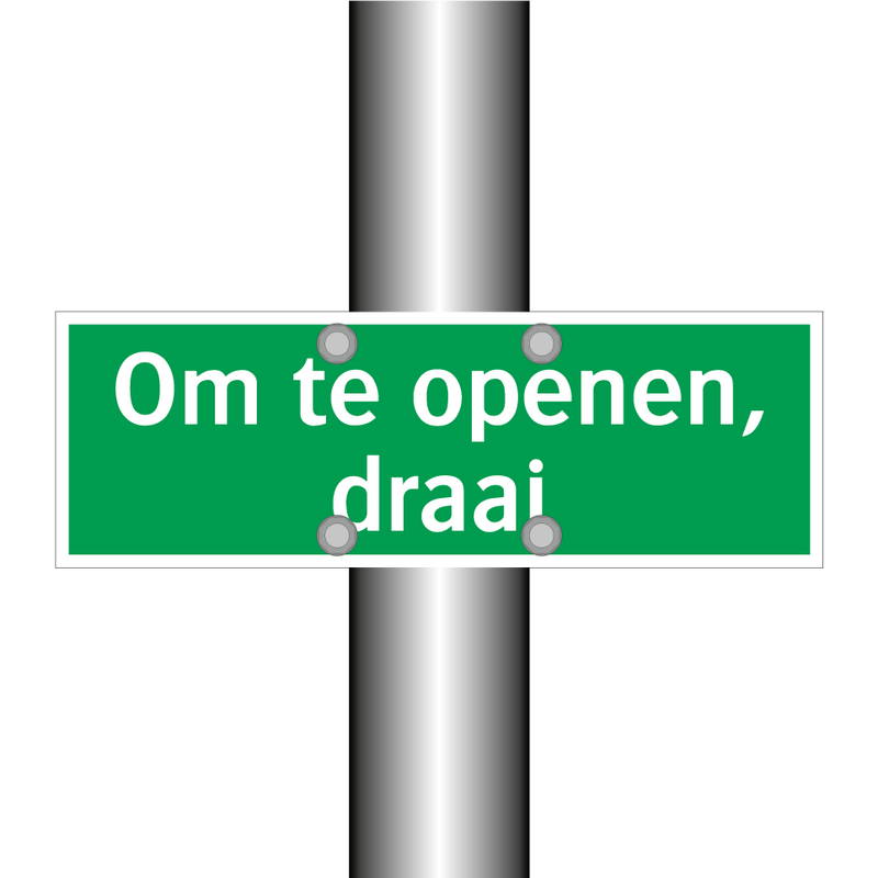 Om te openen, draai