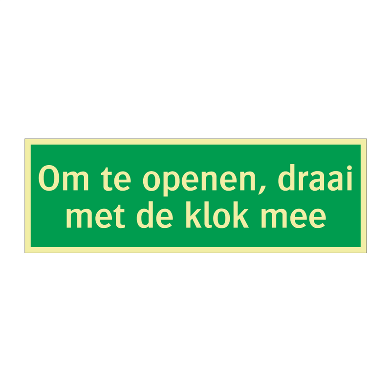 Om te openen, draai met de klok mee