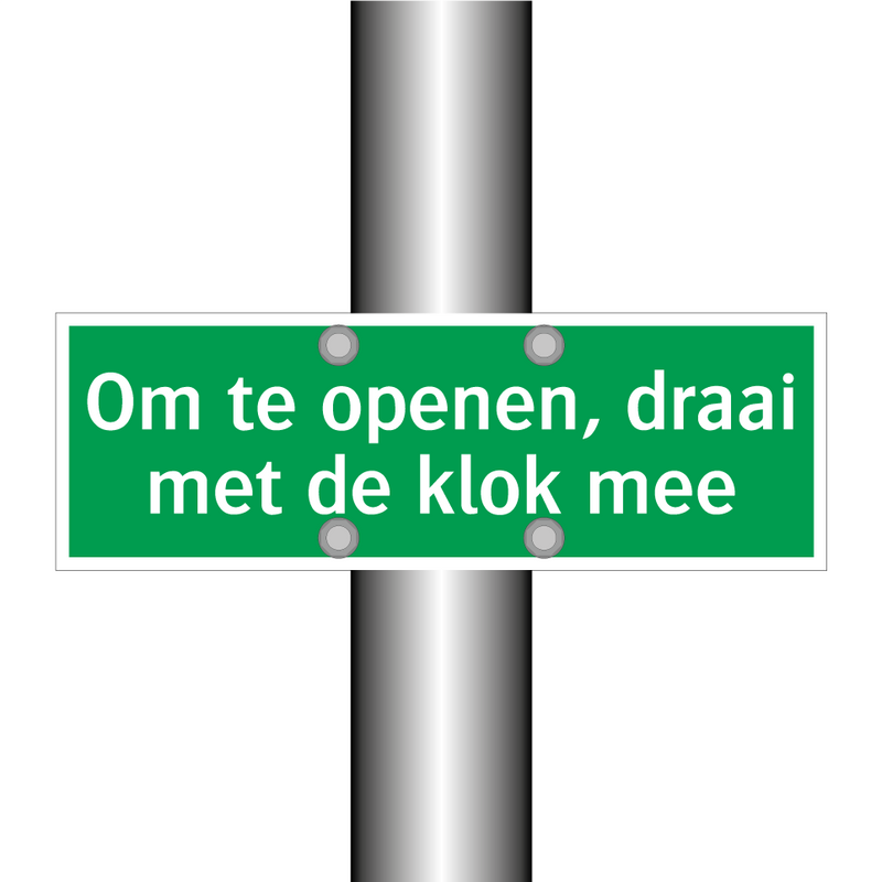 Om te openen, draai met de klok mee