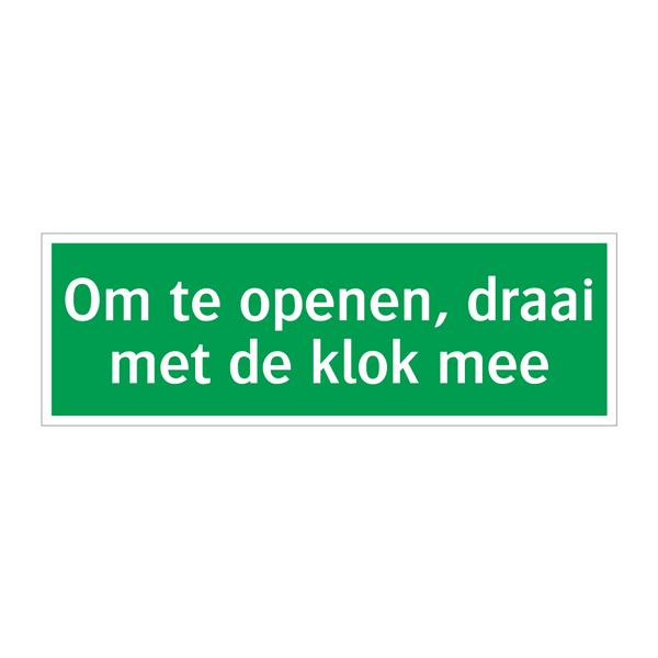 Om te openen, draai met de klok mee