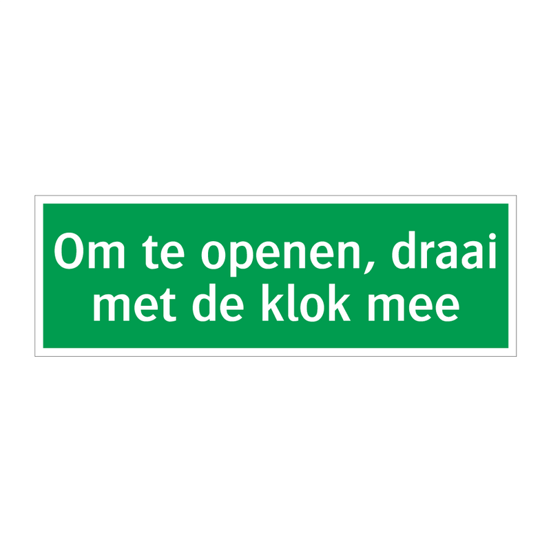 Om te openen, draai met de klok mee