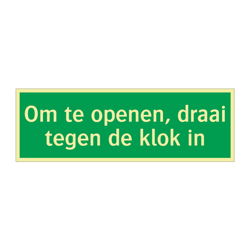 Om te openen, draai tegen de klok in