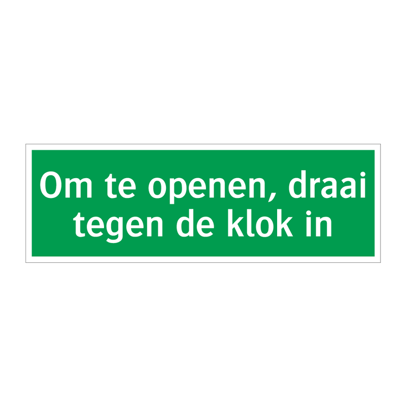 Om te openen, draai tegen de klok in