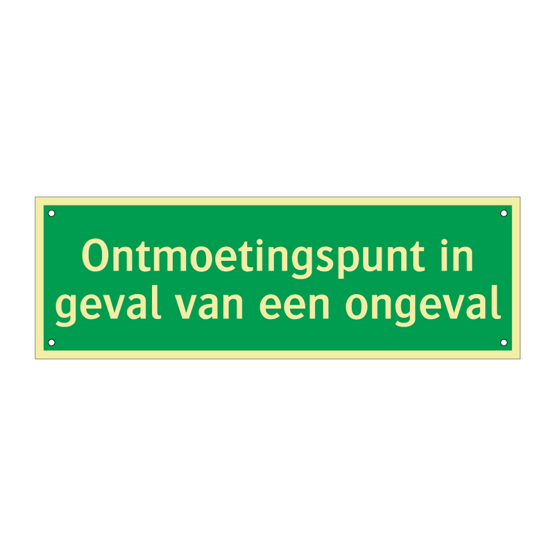 Ontmoetingspunt in geval van een ongeval