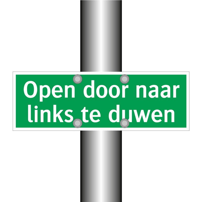 Open door naar links te duwen