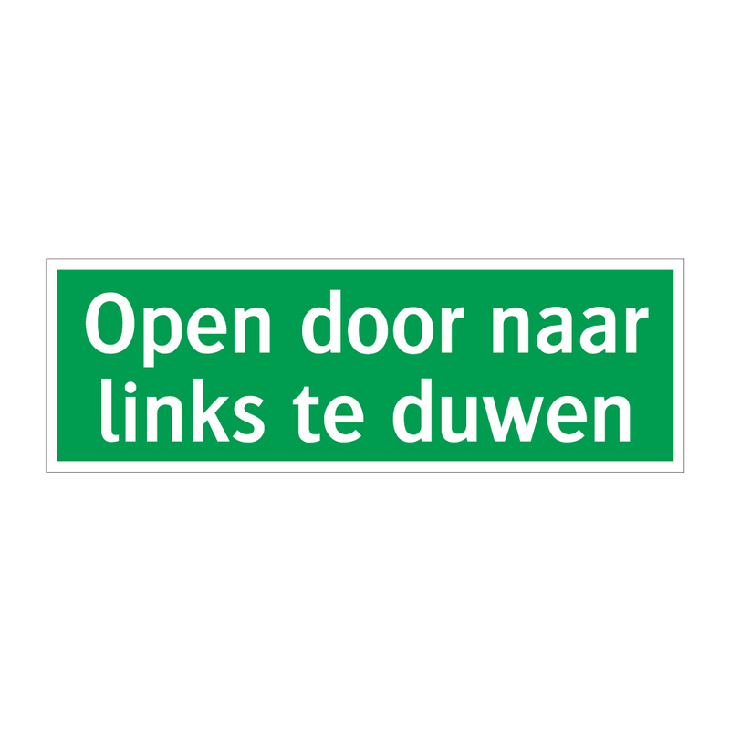 Open door naar links te duwen