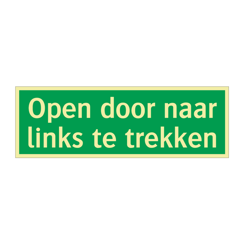 Open door naar links te trekken