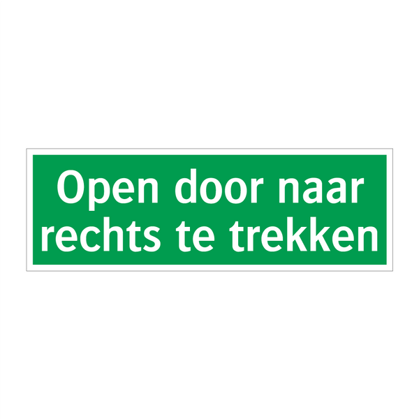 Open door naar rechts te trekken