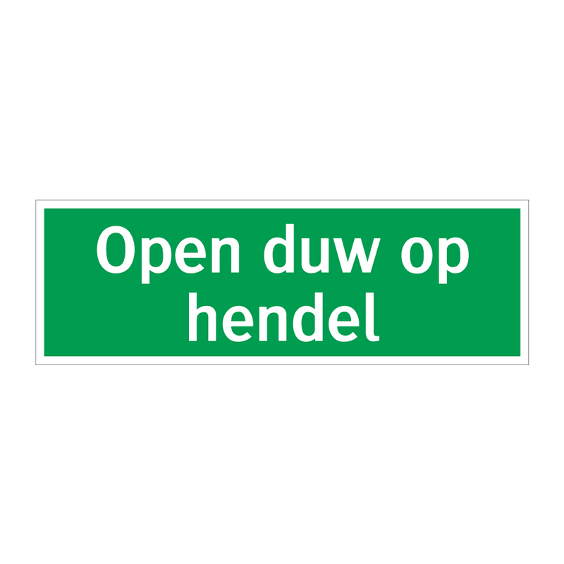 Open duw op hendel