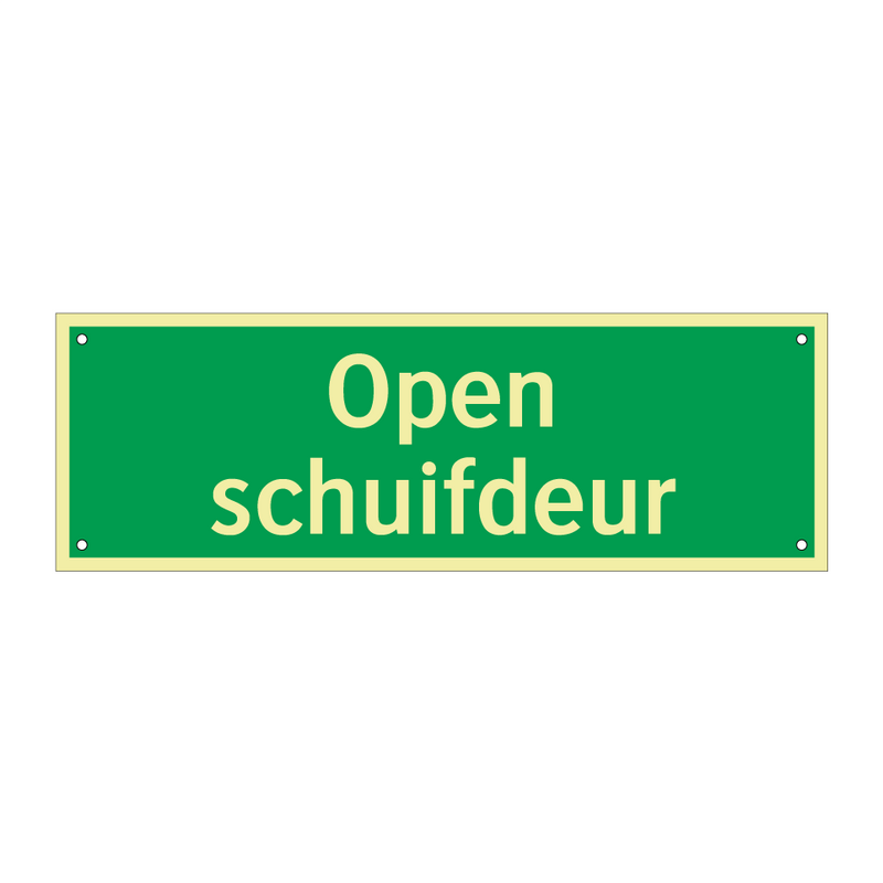 Open schuifdeur