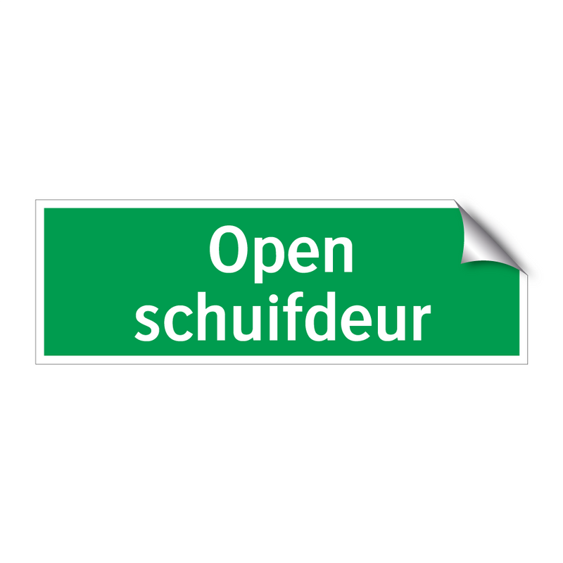 Open schuifdeur