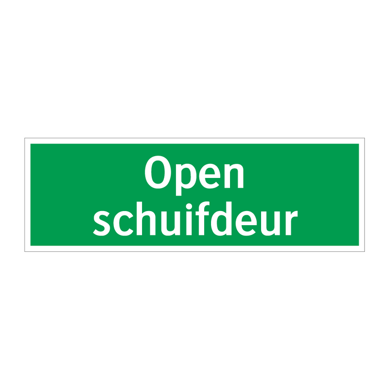 Open schuifdeur