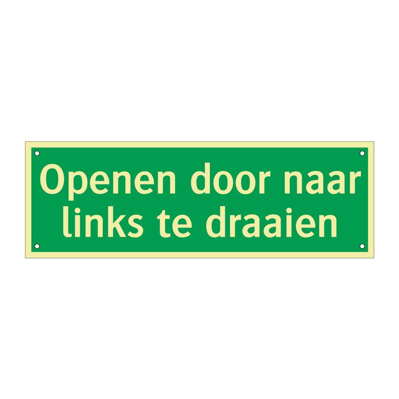 Openen door naar links te draaien