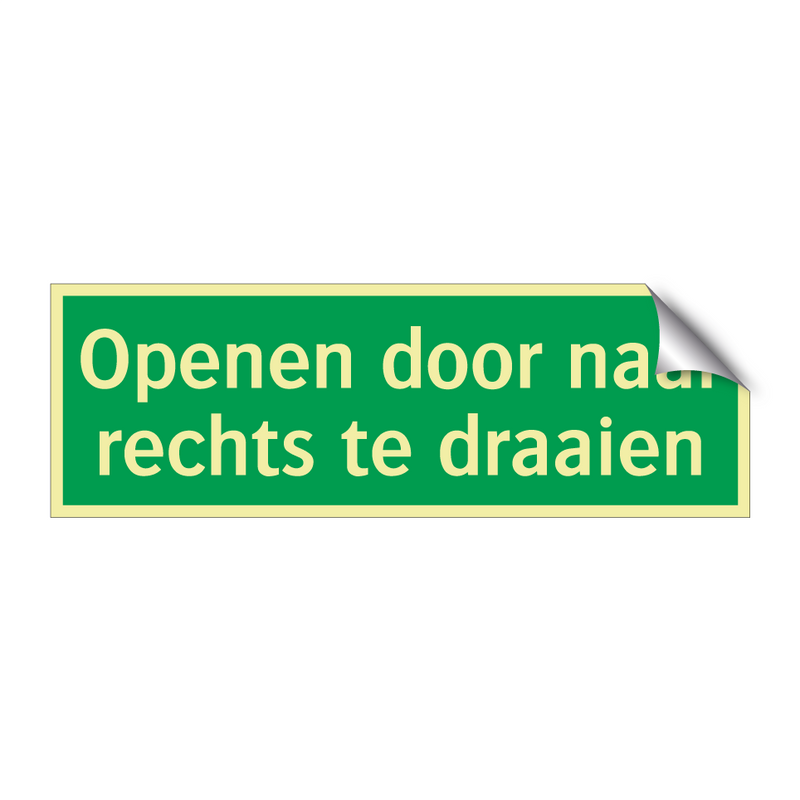 Openen door naar rechts te draaien