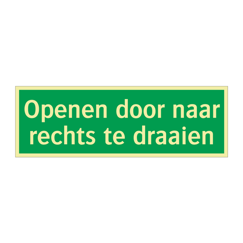 Openen door naar rechts te draaien