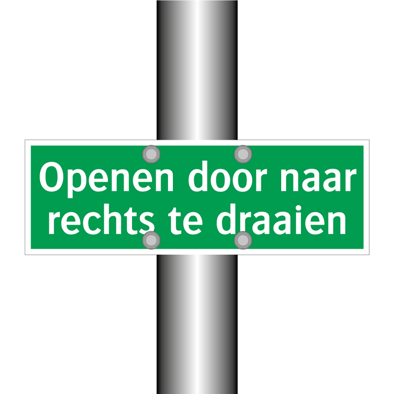 Openen door naar rechts te draaien