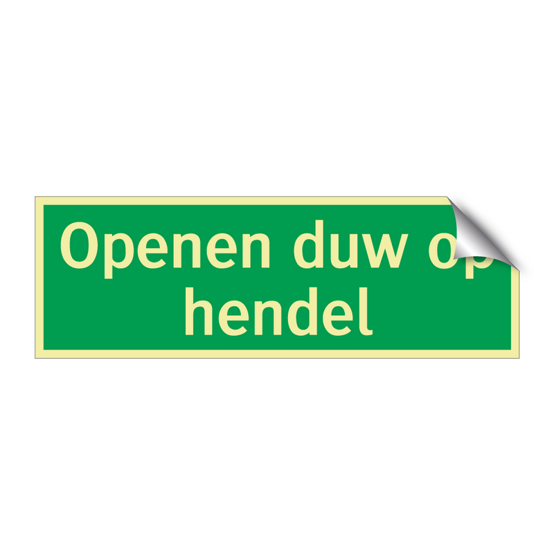 Openen duw op hendel