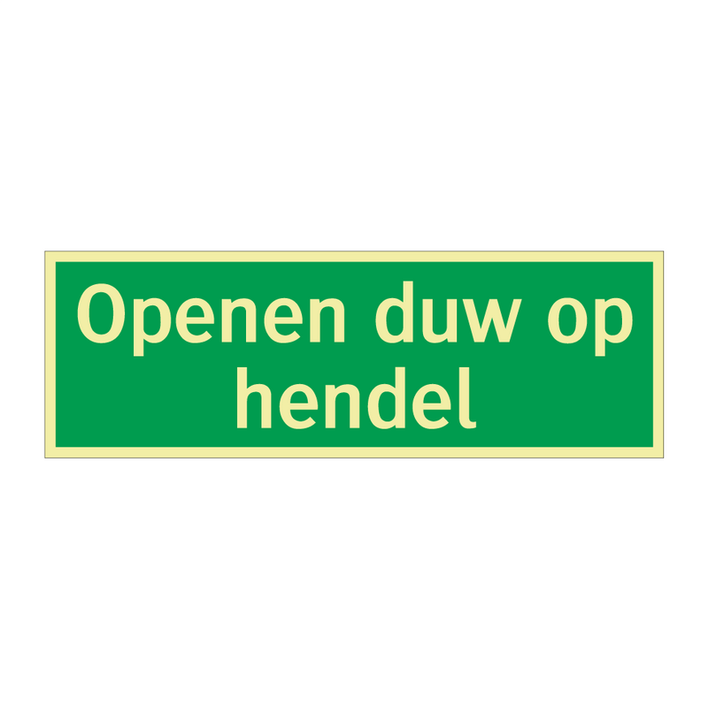 Openen duw op hendel